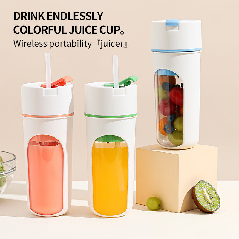 Green Portable Blender Bottle - Rechargeable Mini Blender for DIY Juices and Smoothies