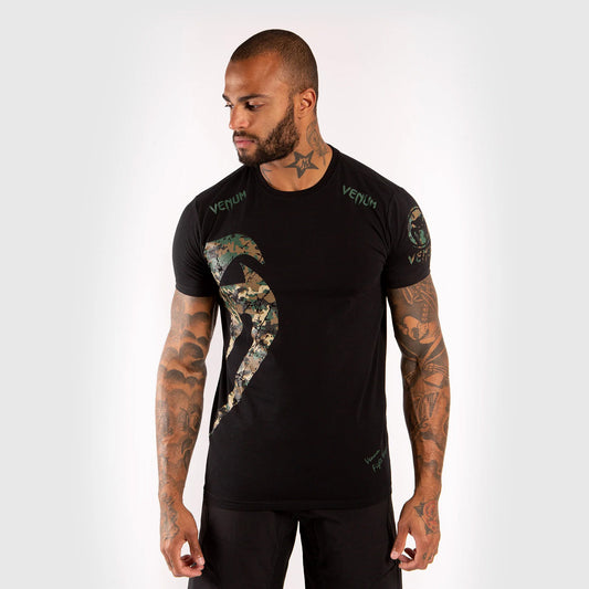 Venum Giant T-Shirt Black/Forest Camo - The Fight Club