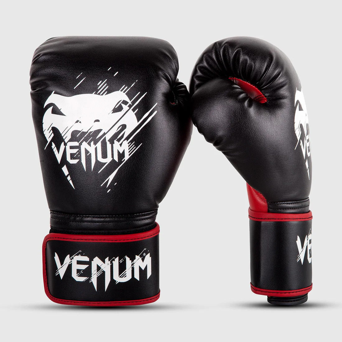 Venum Contender Kids Boxing Gloves - Black/Red - The Fight Club