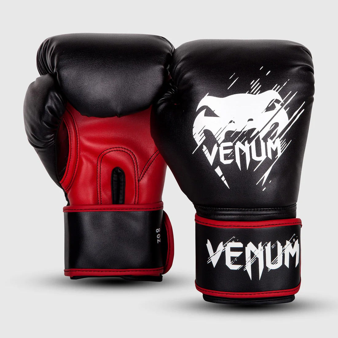 Venum Contender Kids Boxing Gloves - Black/Red - The Fight Club