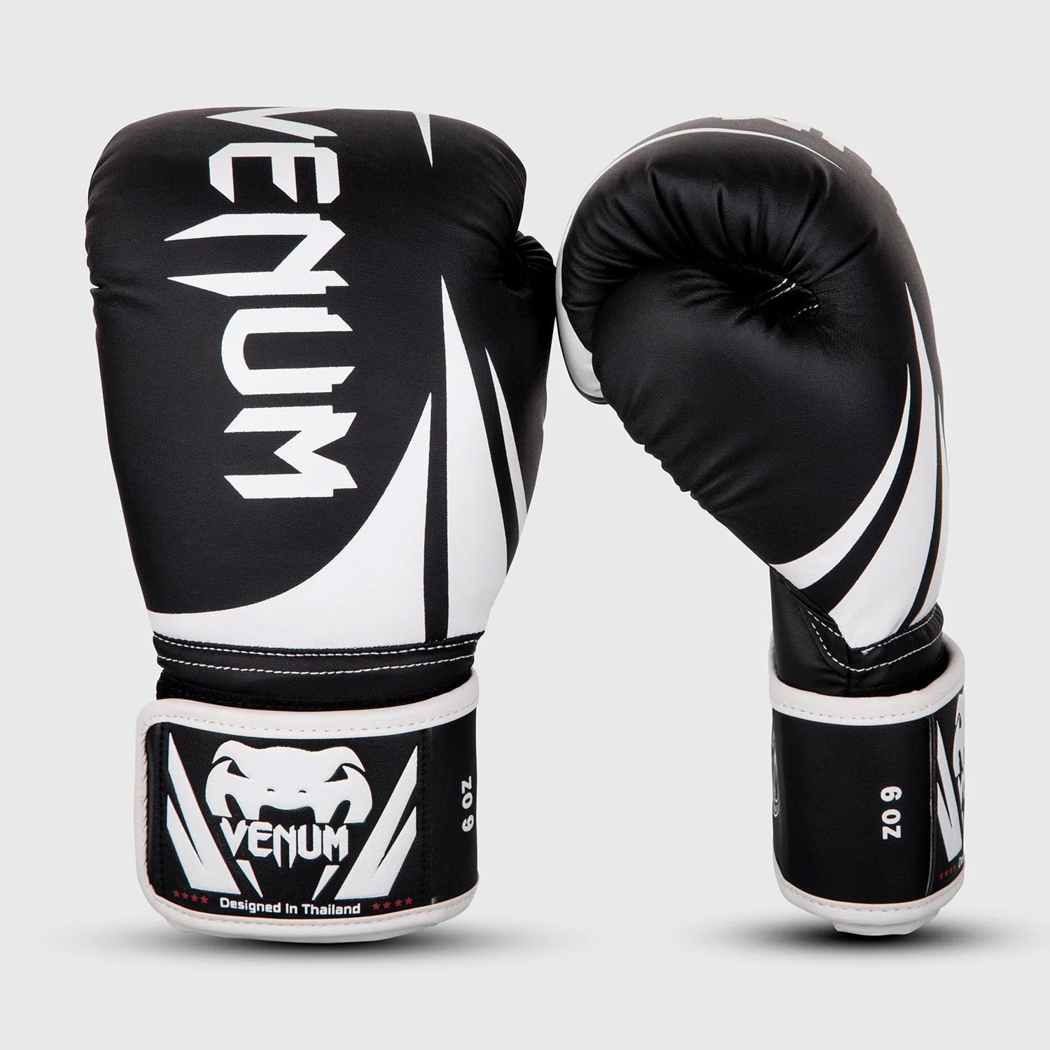 Venum Challenger 2.0 Kids Boxing Gloves Black White - The Fight Club