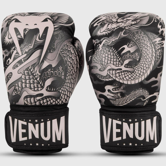 Venum Dragon's Flight Boxing Gloves - Black/Sand