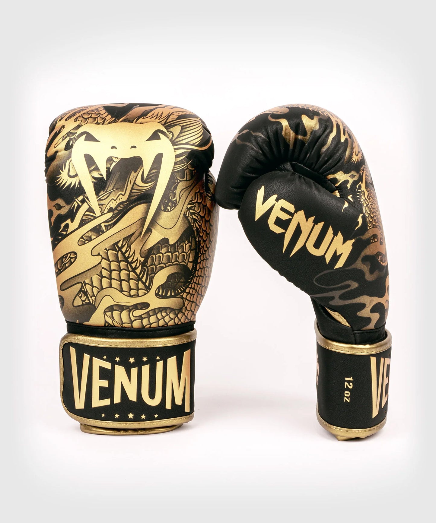 Venum Dragon's Flight Boxing Gloves - Black/Bronze - The Fight Club