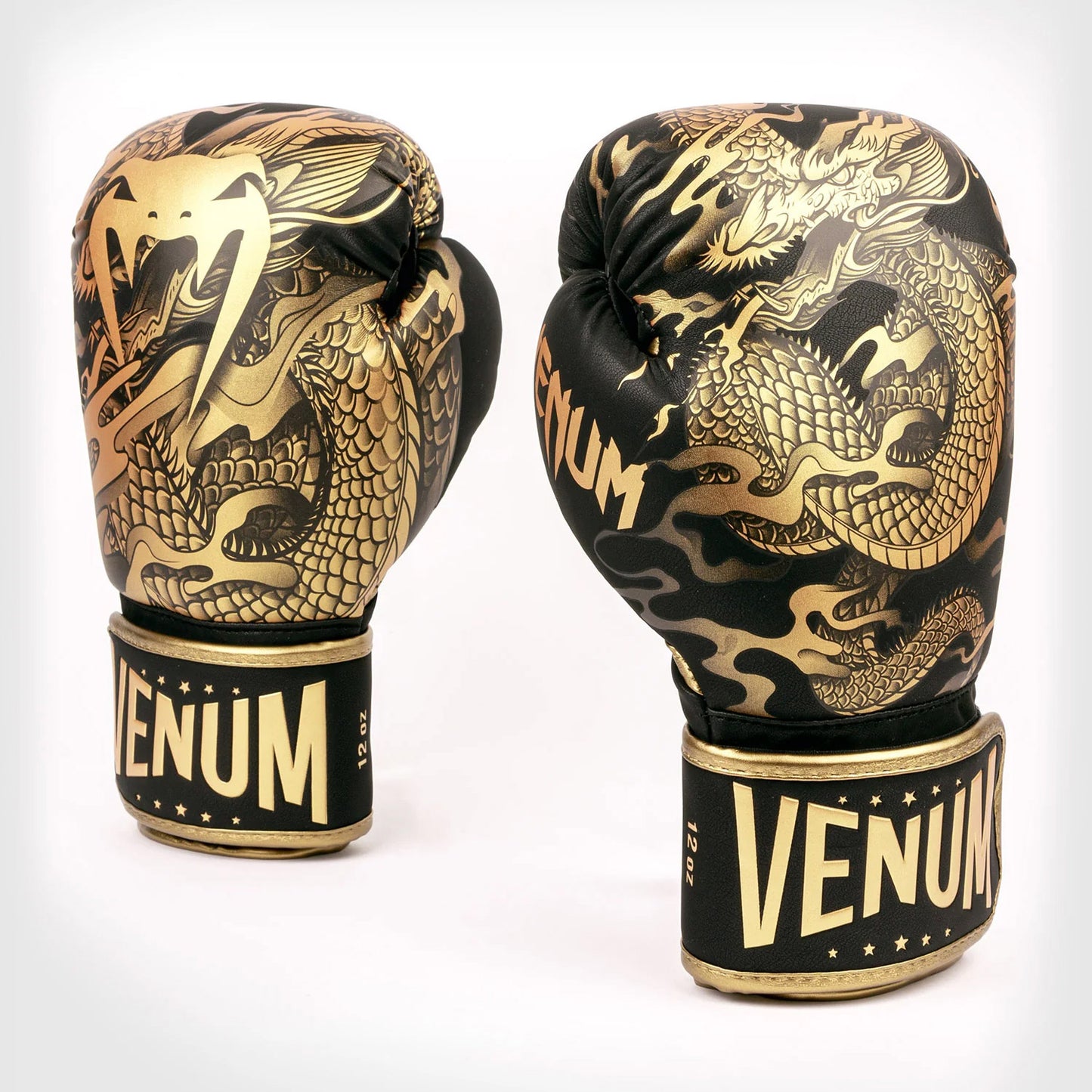 Venum Dragon's Flight Boxing Gloves - Black/Bronze - The Fight Club