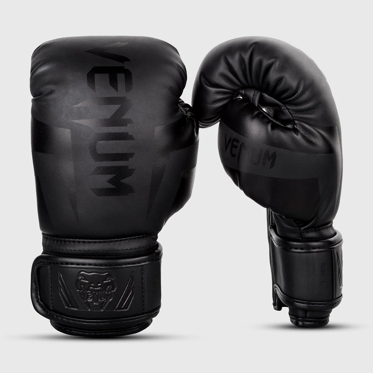 Venum Elite Boxing Gloves Kids Matte Black - The Fight Club