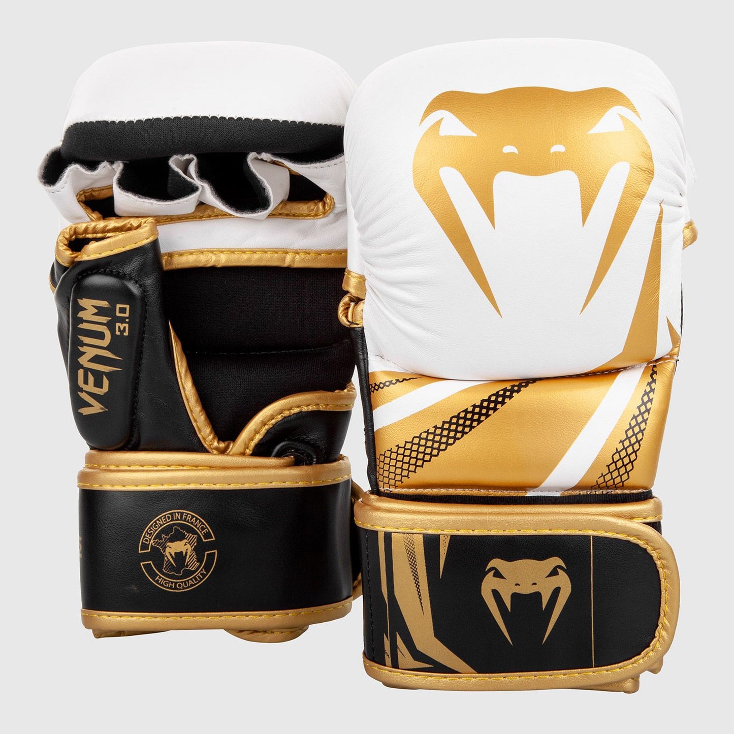 Venum Challenger 3.0 Sparring Gloves White/Black/Gold - The Fight Club