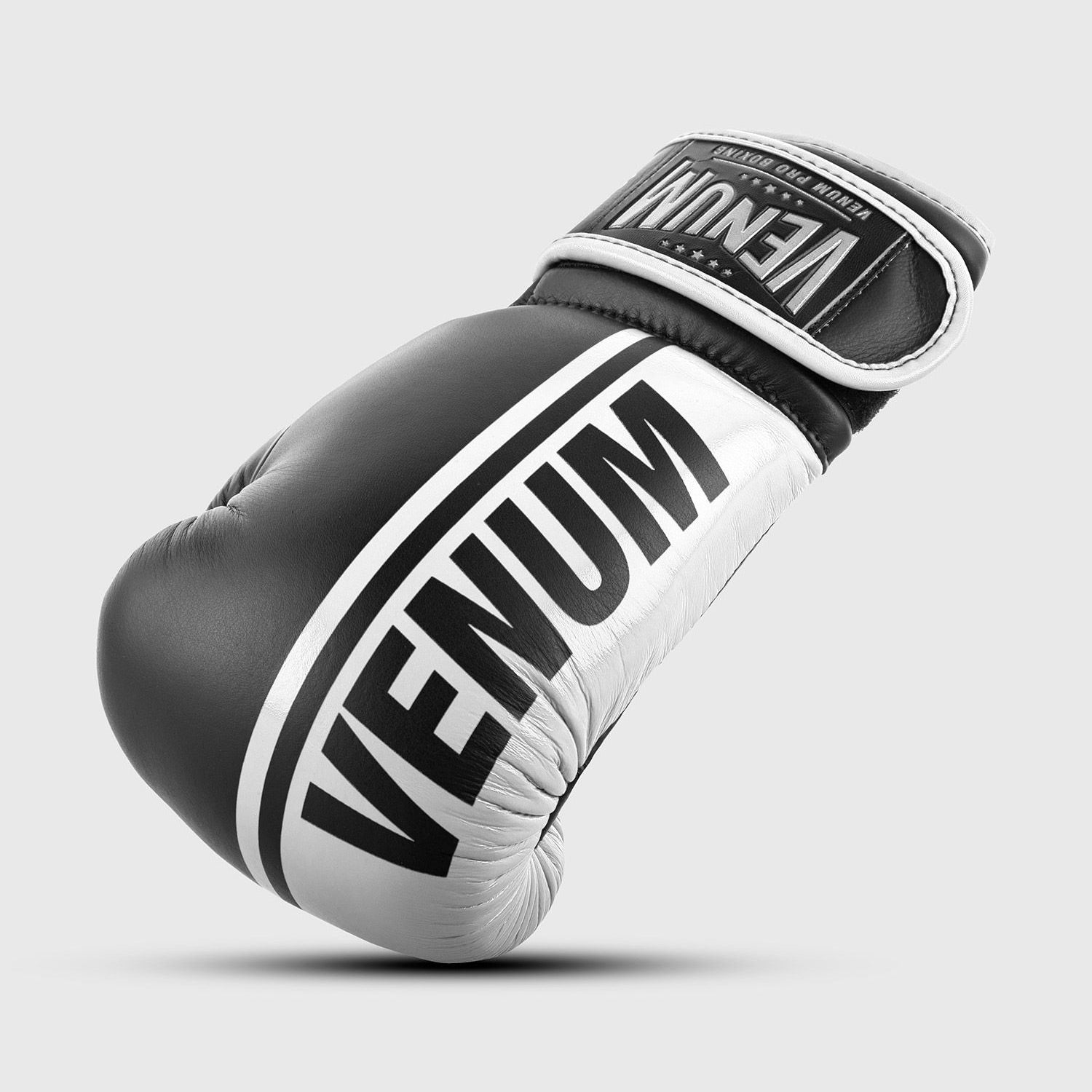 Venum Shield Pro Boxing Gloves with Velcro Black/White - The Fight Club