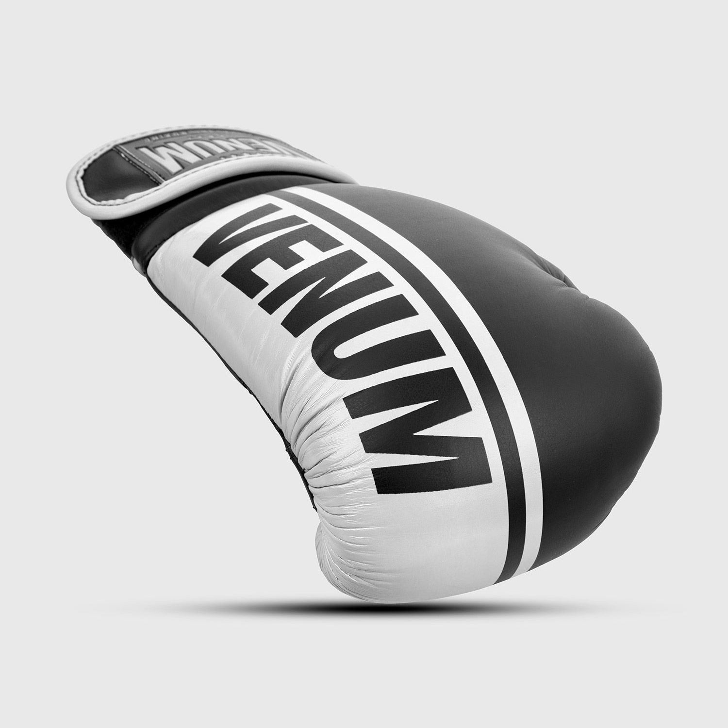 Venum Shield Pro Boxing Gloves with Velcro Black/White - The Fight Club