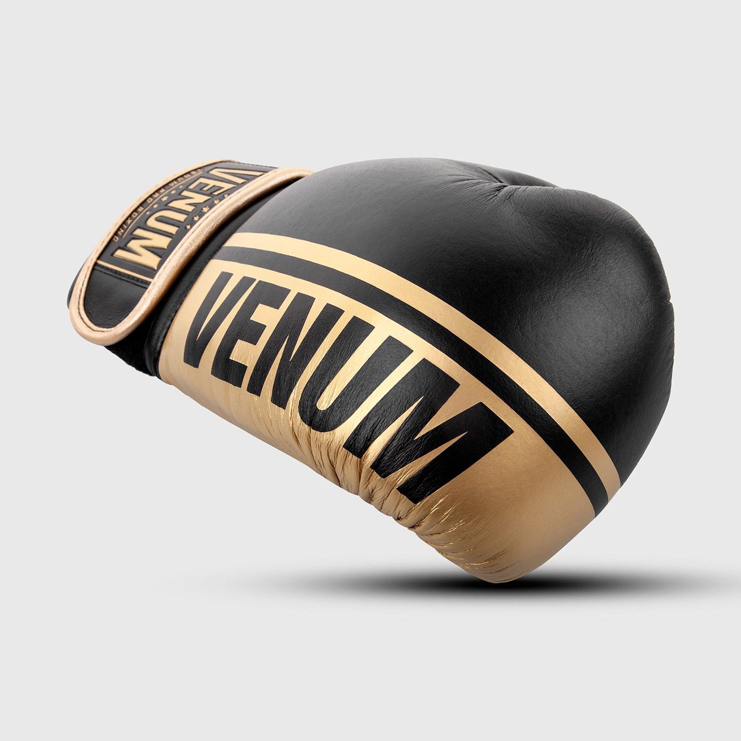 Venum Shield Pro Boxing Gloves Velcro Black/Gold - The Fight Club