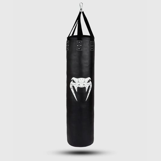 Venum Challenger Heavy Punching Bag 150cm + Ceiling Hook Black/White - The Fight Club