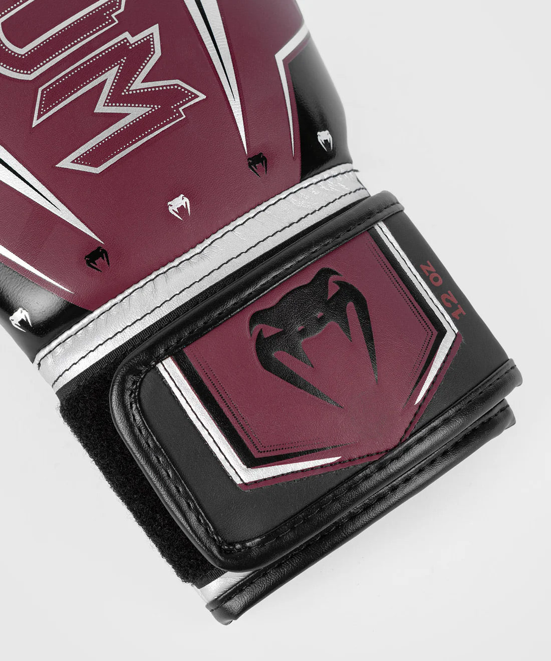 Venum Elite Evo Boxing Gloves - Burgundy/Silver - The Fight Club