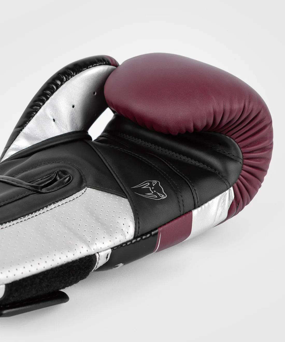 Venum Elite Evo Boxing Gloves - Burgundy/Silver - The Fight Club