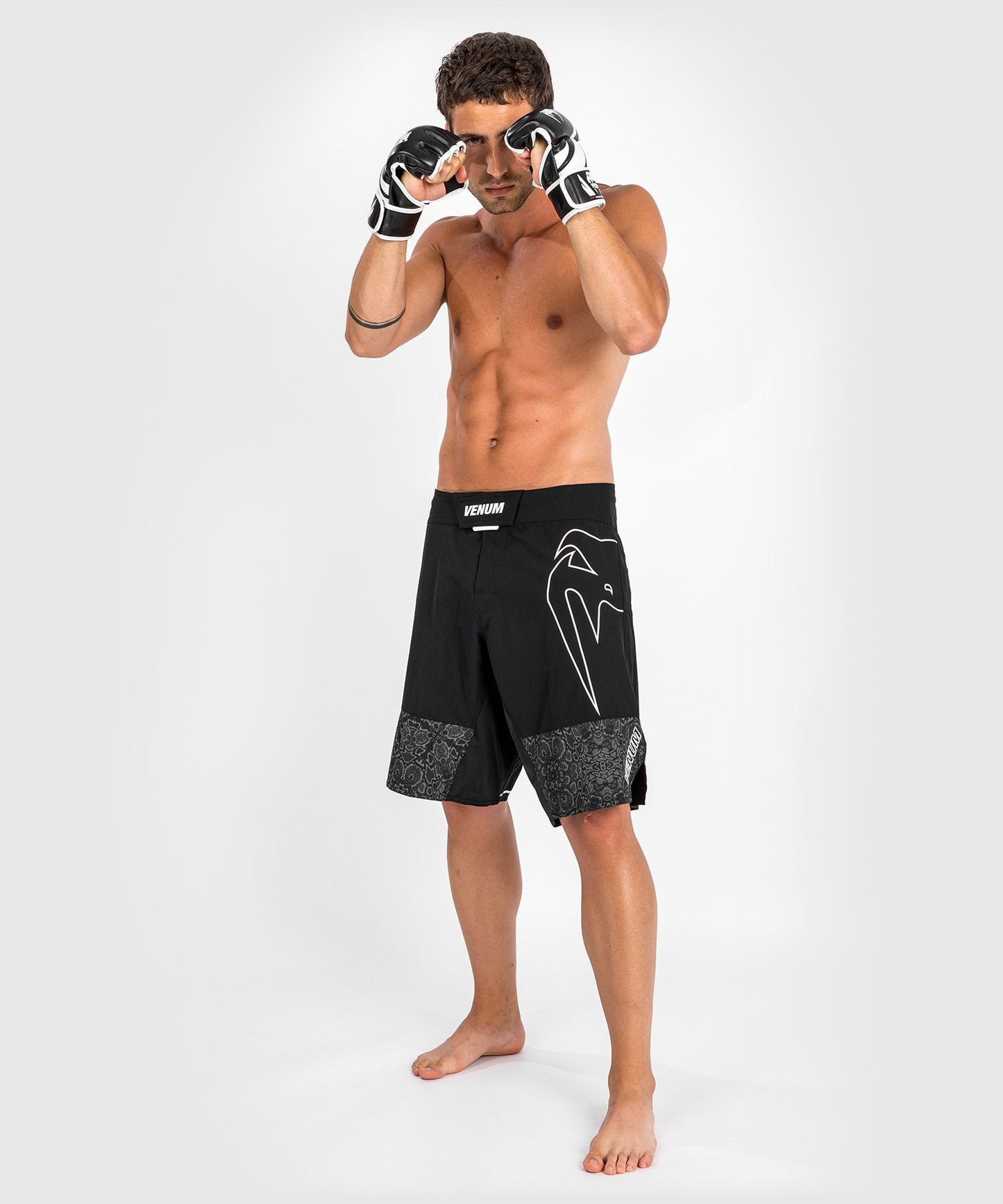 Venum Light 4.0 Fight Shorts - Black/White - The Fight Club