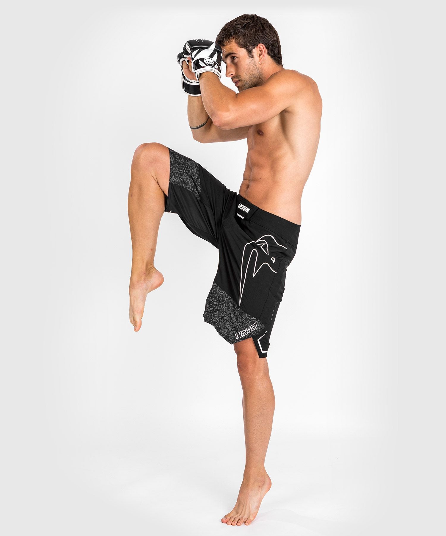 Venum Light 4.0 Fight Shorts - Black/White - The Fight Club