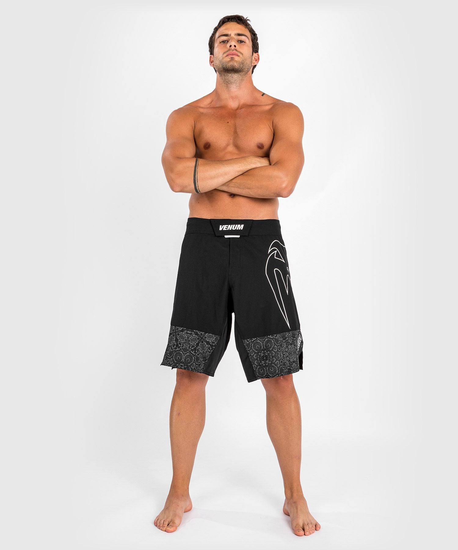 Venum Light 4.0 Fight Shorts - Black/White - The Fight Club