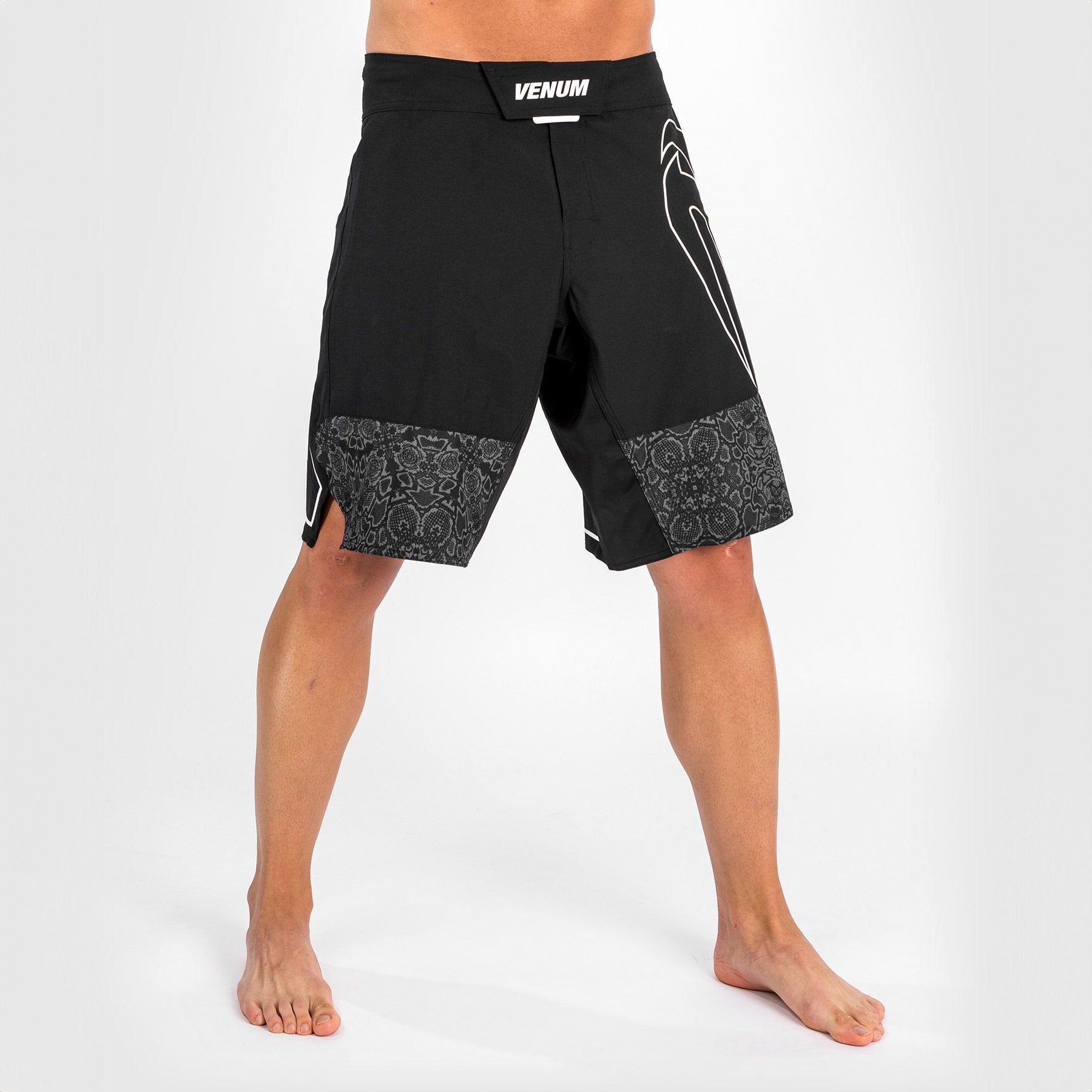 Venum Light 4.0 Fight Shorts - Black/White - The Fight Club