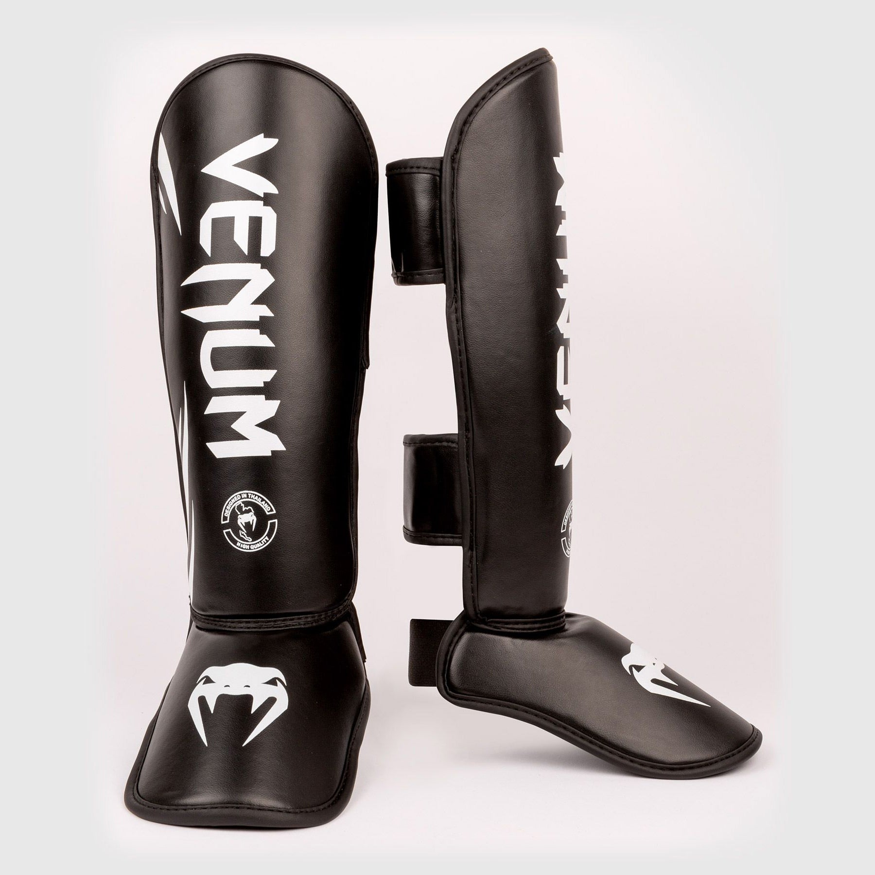 Venum Challenger Kids Shin Guards Black/White - The Fight Club