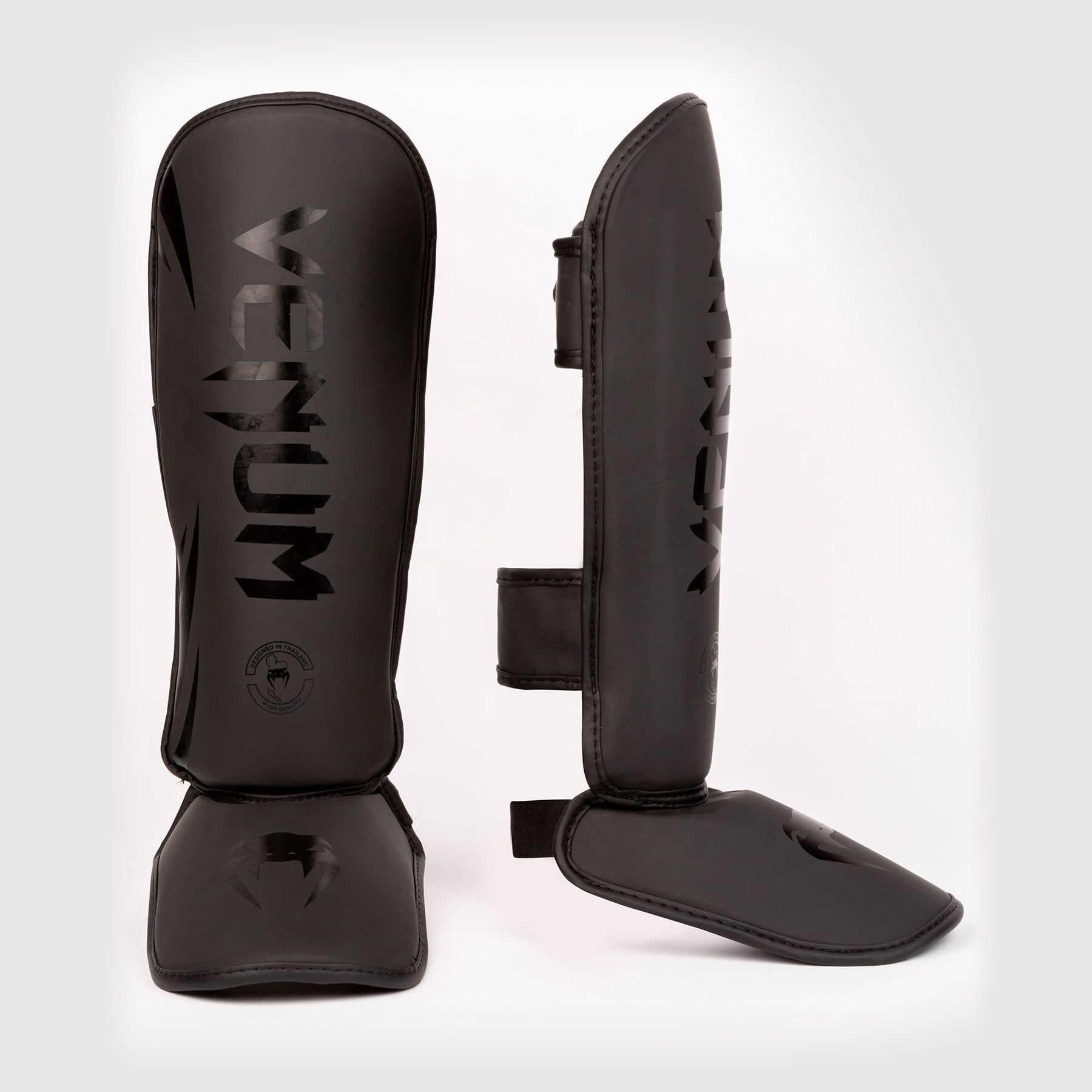 Venum Challenger Kids Shin Guards Black/Black - The Fight Club