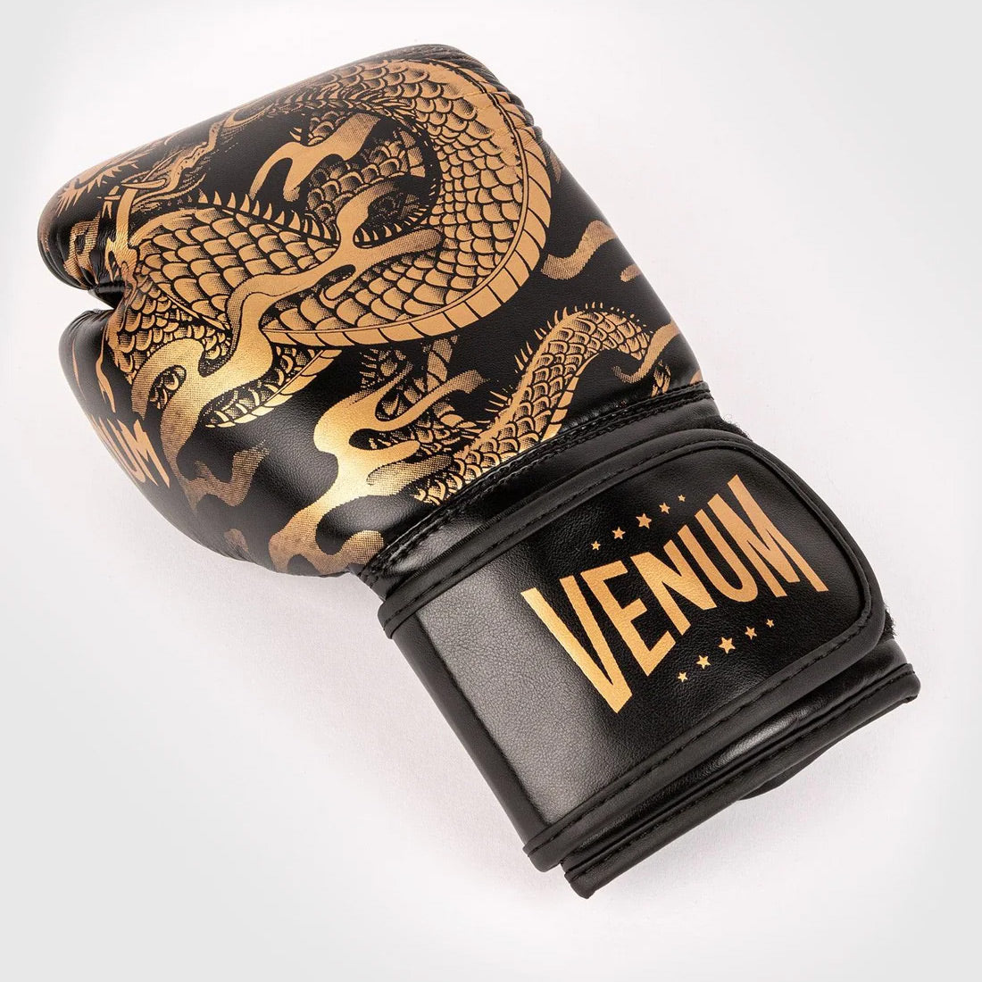 Venum Dragon's Flight Kids Boxing Gloves - Black/Bronze - The Fight Club