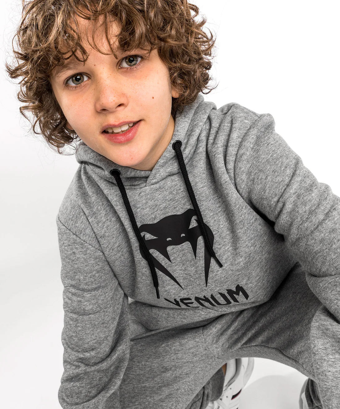 Venum Classic Kids Hoodie - Light Heather Grey - The Fight Club