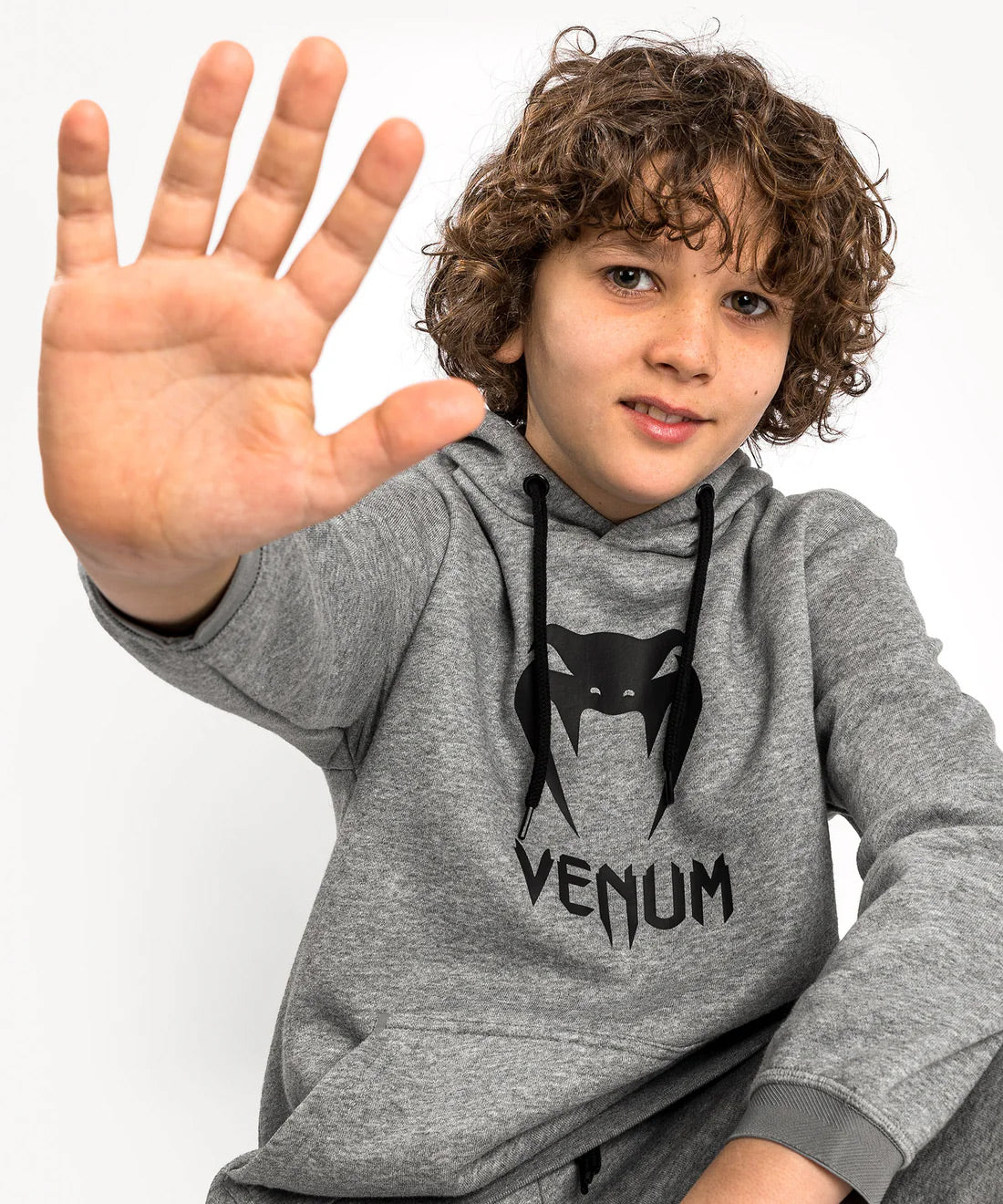 Venum Classic Kids Hoodie - Light Heather Grey - The Fight Club