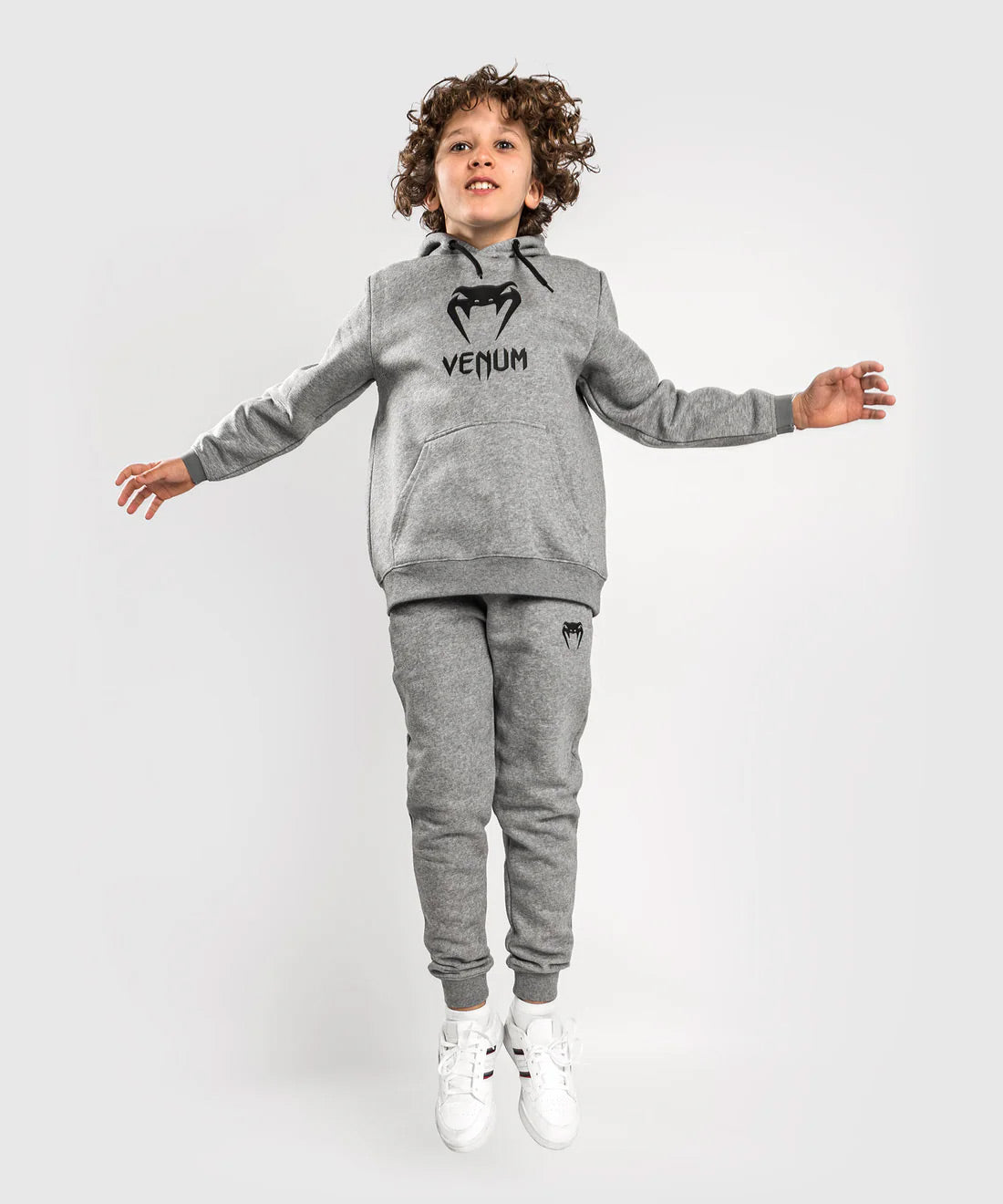 Venum Classic Kids Hoodie - Light Heather Grey - The Fight Club