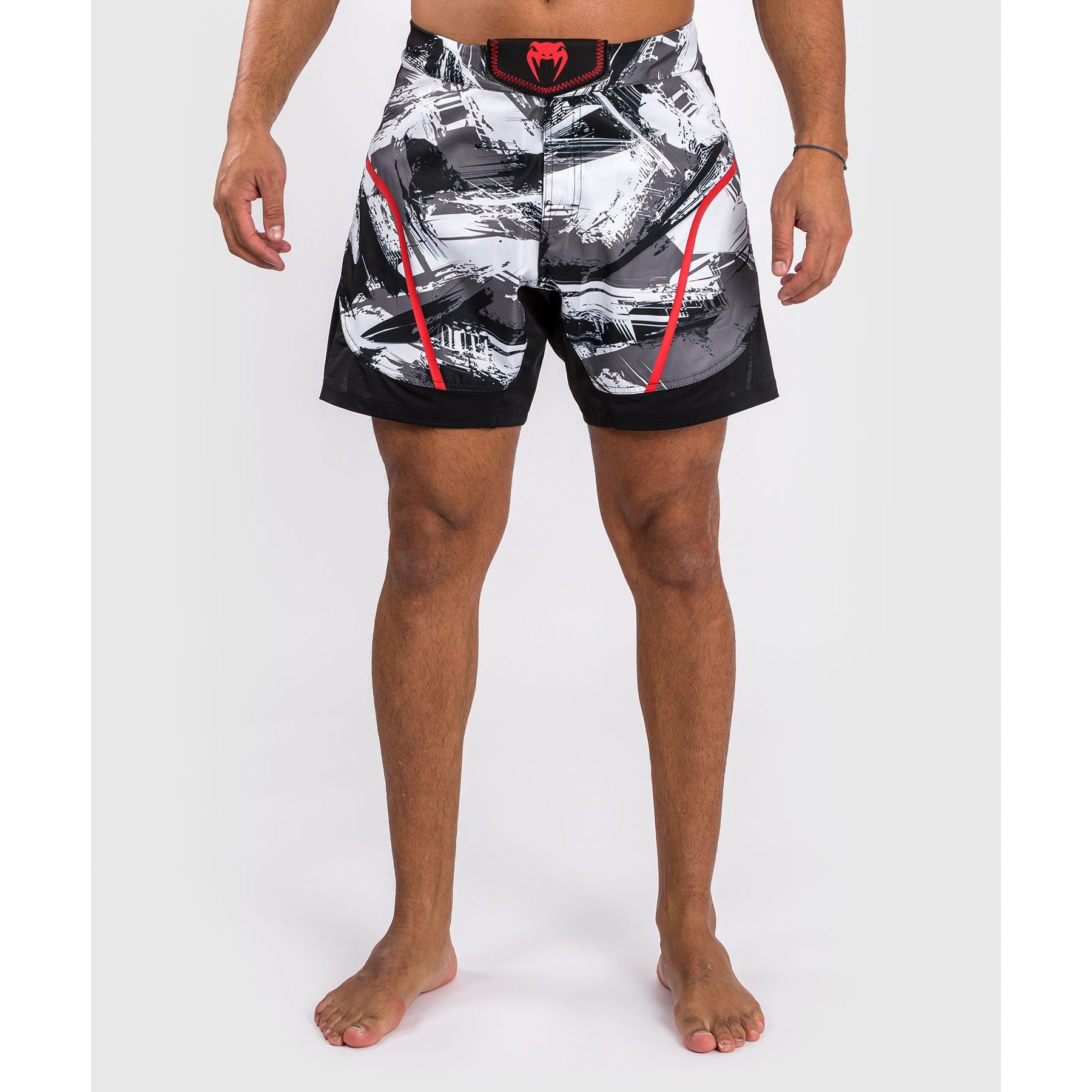 Venum Electron 3.0 Fight Shorts - Grey/Red - The Fight Club