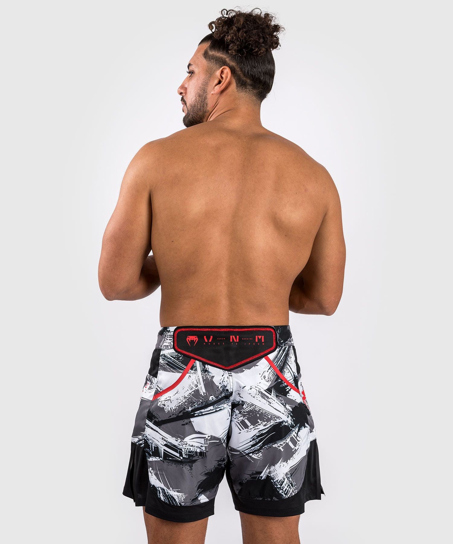 Venum Electron 3.0 Fight Shorts - Grey/Red - The Fight Club