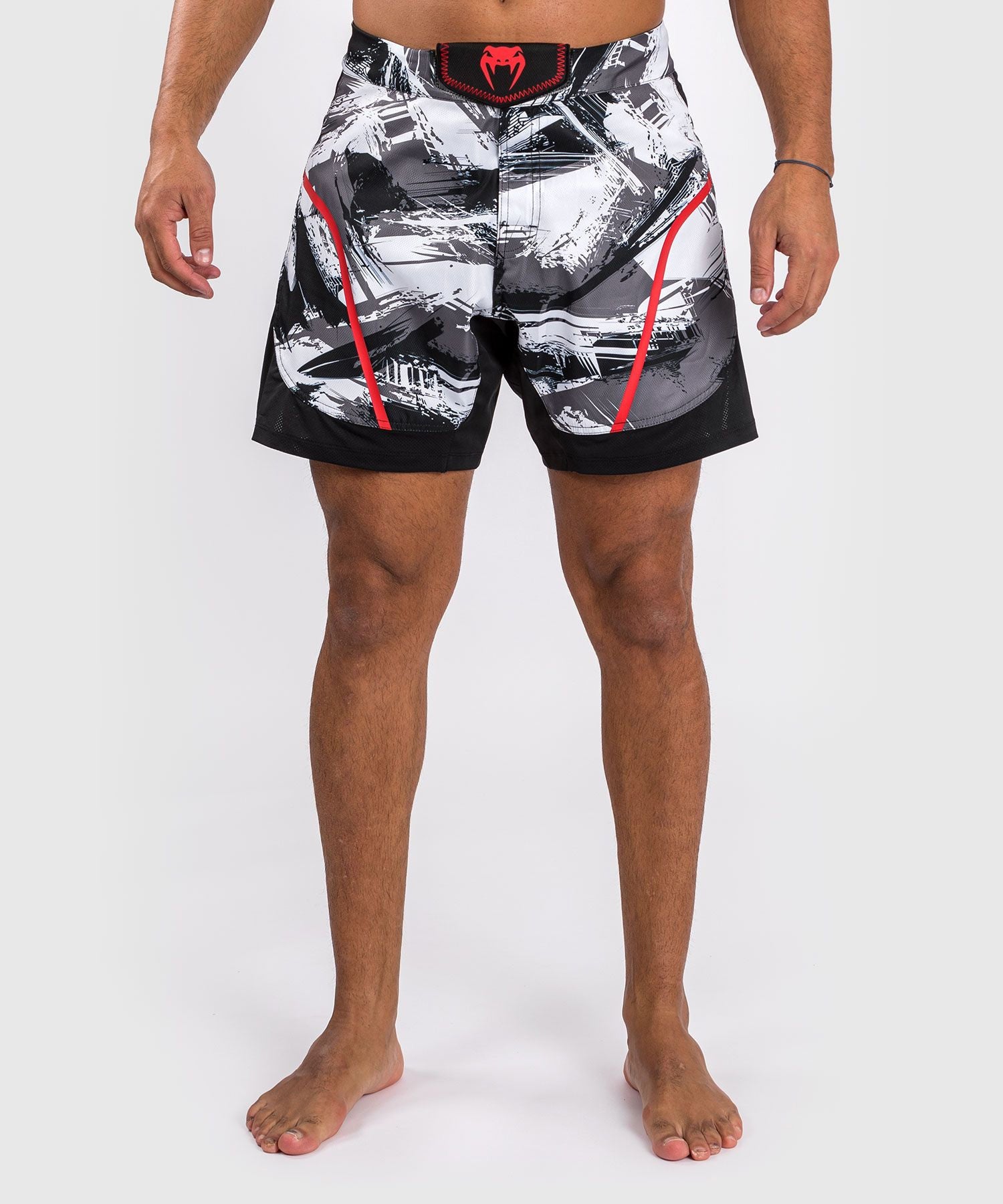 Venum Electron 3.0 Fight Shorts - Grey/Red - The Fight Club