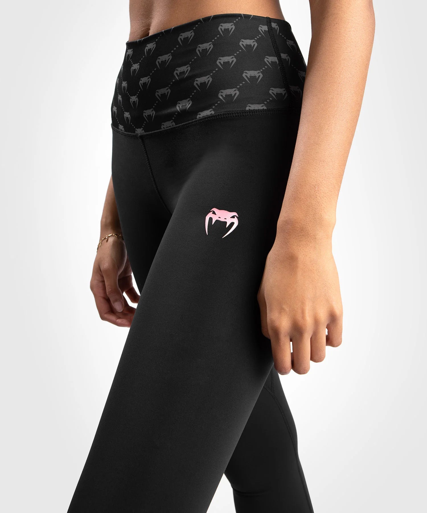 Venum Monogram Leggings - Black/Pink Gold - The Fight Club