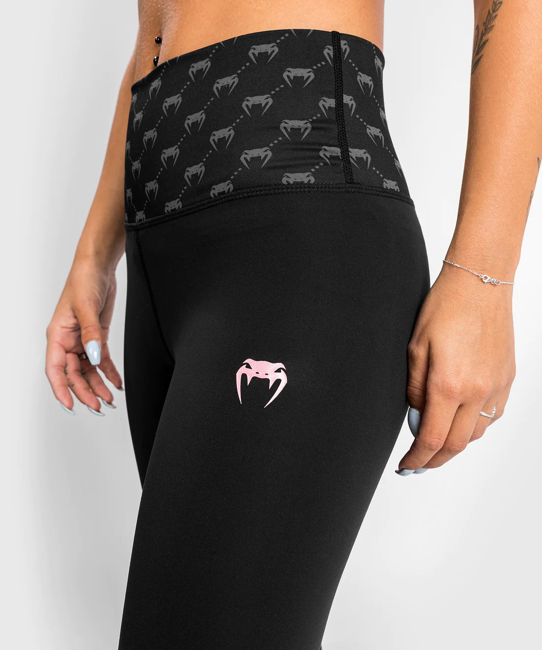 Venum Monogram 7/8 Leggings - Black/Pink Gold - The Fight Club