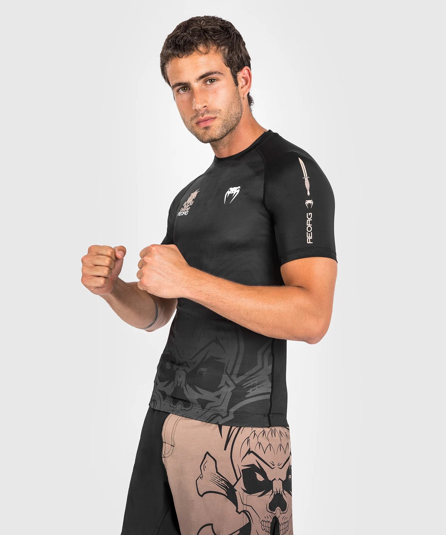 Venum Reorg Rash Guard - Black - The Fight Club