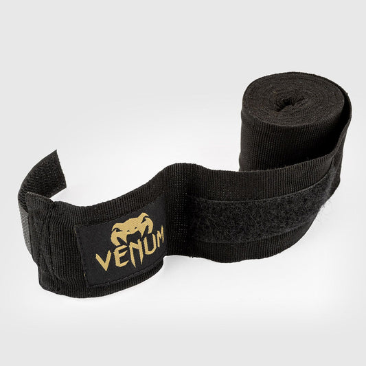 Venum Kontact Boxing Hand Wraps Black/Gold 4.5m - The Fight Club