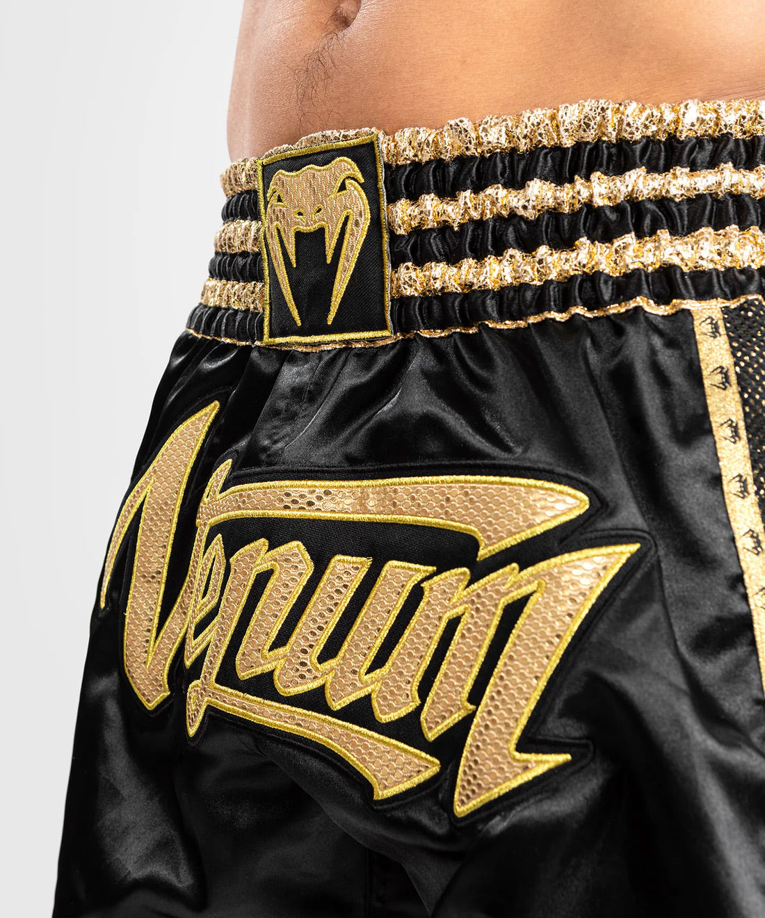 Venum Absolute 2.0 Muay Thai Shorts - Black/Gold - The Fight Club