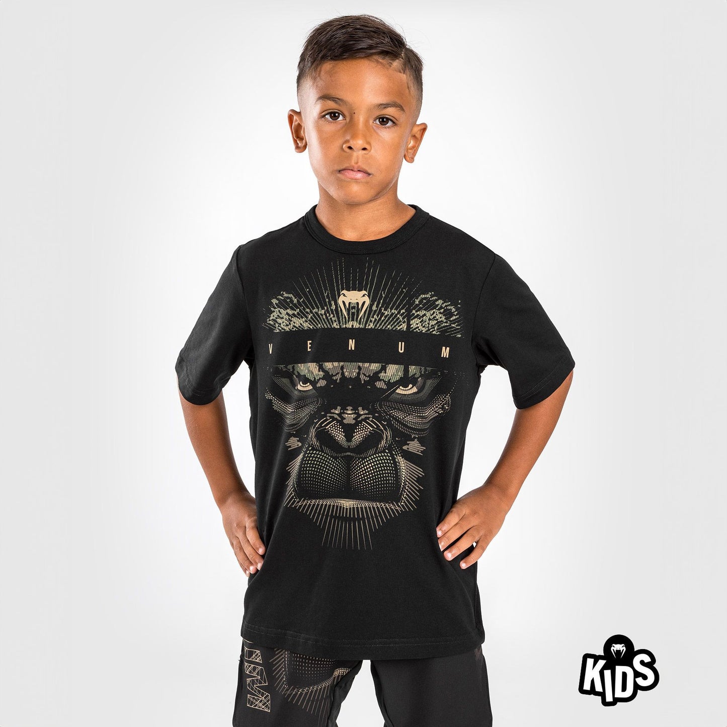 Venum Gorilla Jungle T-Shirt Kids - Black/Sand - The Fight Club