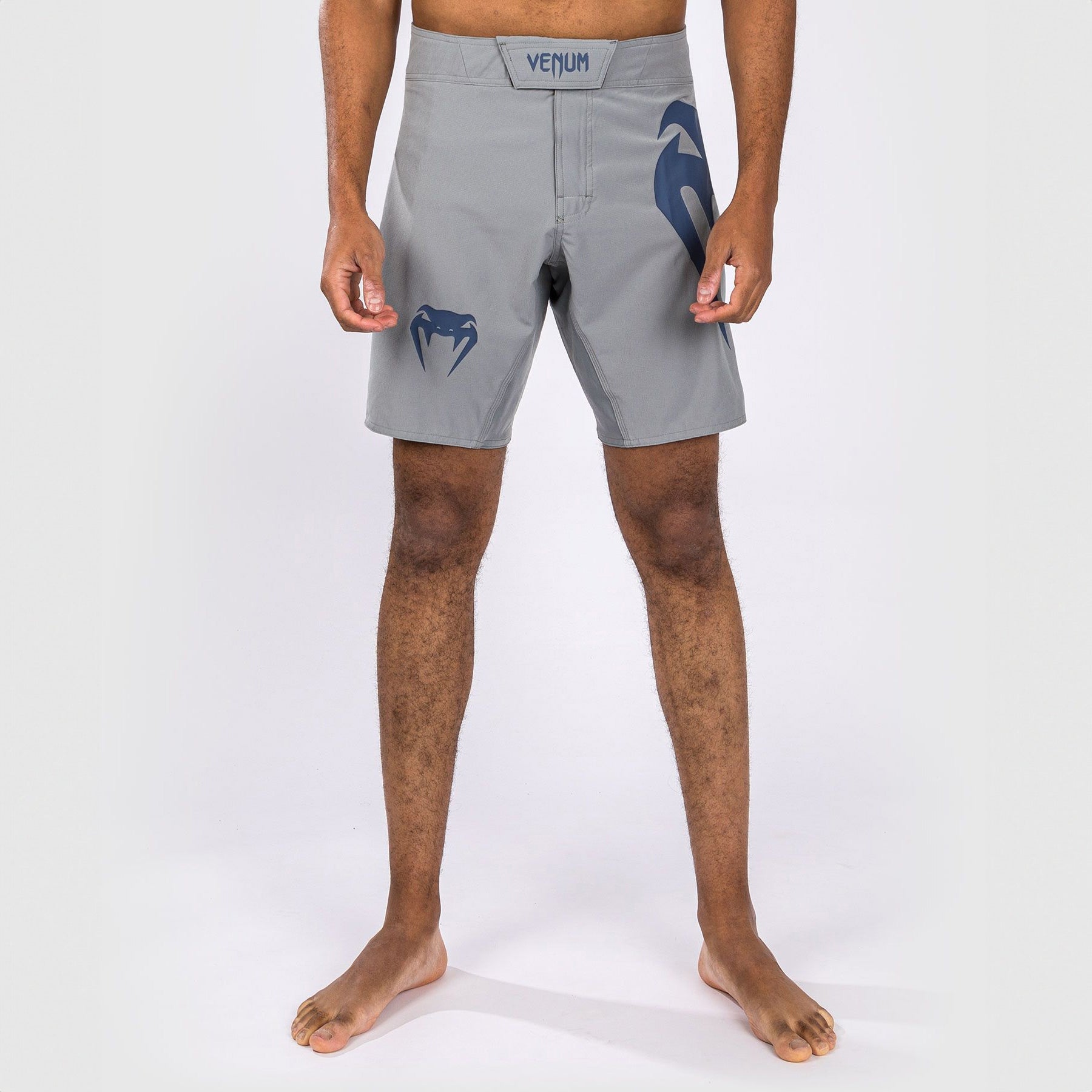 Venum Light 5.0 Fight Shorts - Grey/Blue - The Fight Club