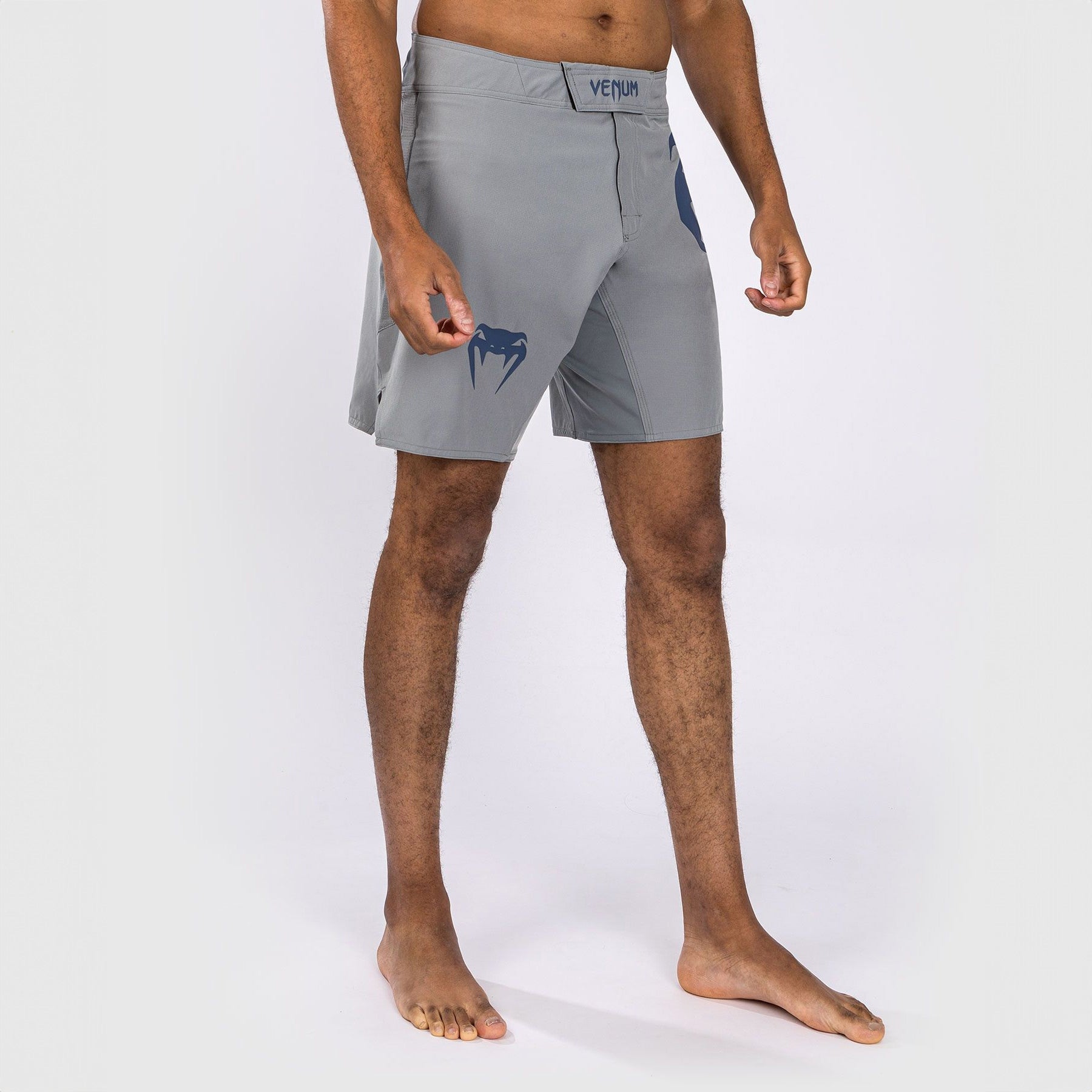 Venum Light 5.0 Fight Shorts - Grey/Blue - The Fight Club