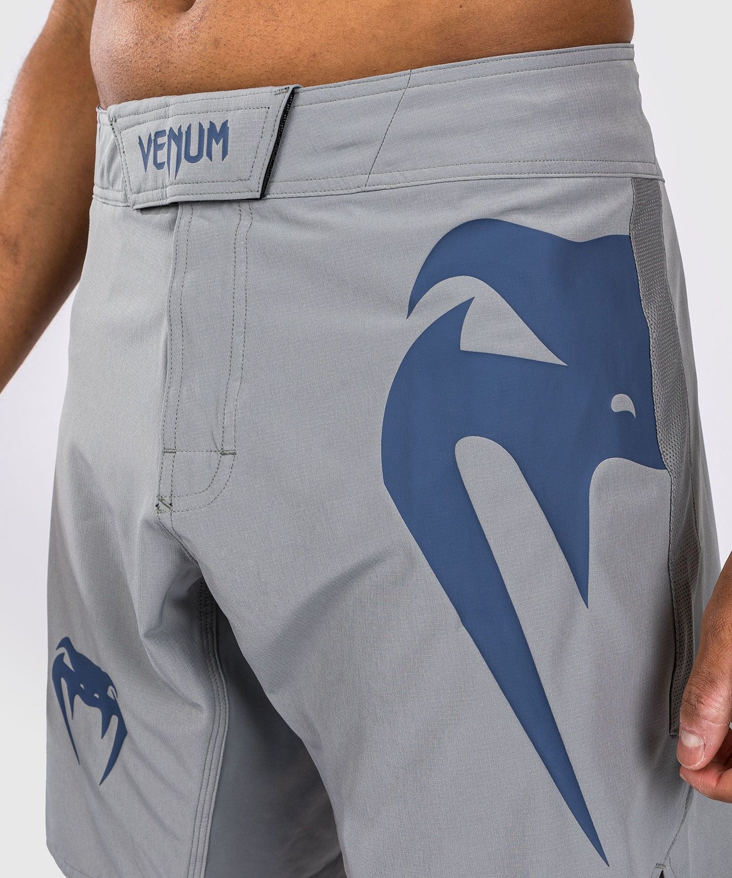 Venum Light 5.0 Fight Shorts - Grey/Blue - The Fight Club