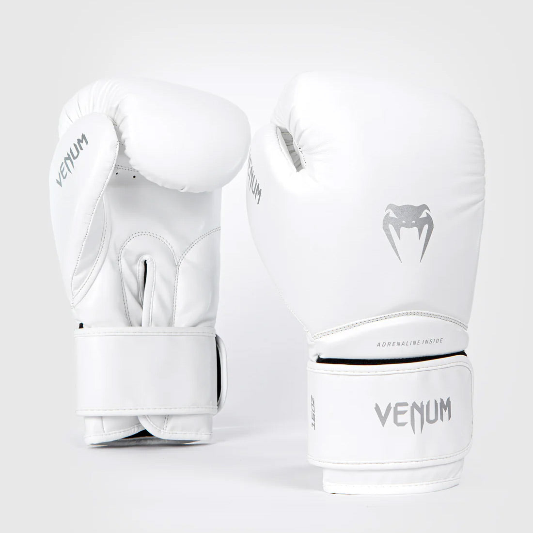 Venum Contender 1.5 Boxing Gloves - White/Silver - The Fight Club