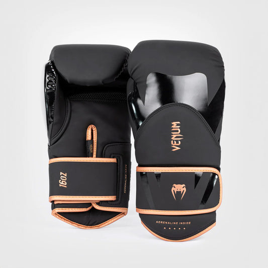 Venum Challenger 4.0 Boxing Gloves - Black/Bronze - The Fight Club