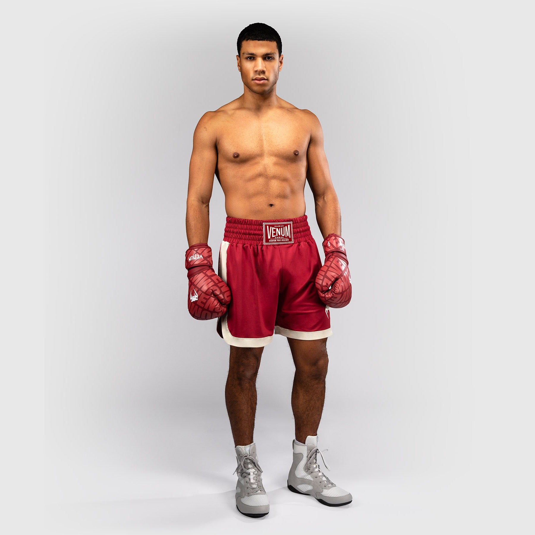 Venum Classic Boxing Shorts Ruby Red/Ivory - The Fight Club