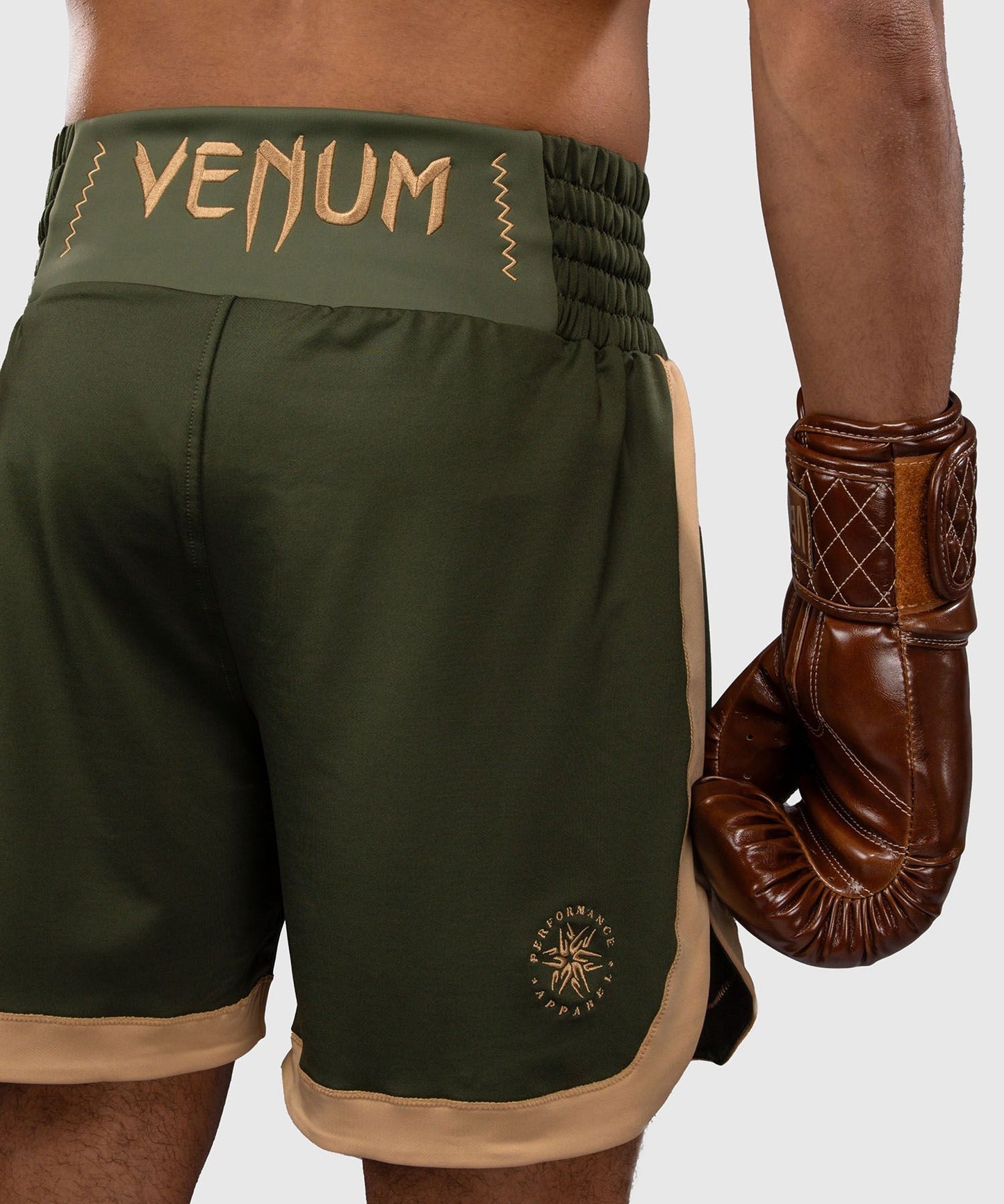 Venum Classic Boxing Shorts Military Green/Sand - The Fight Club