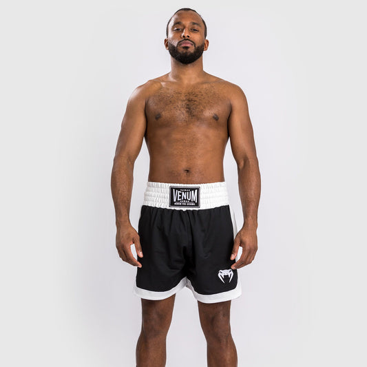 Venum Classic Boxing Shorts Black/White - The Fight Club
