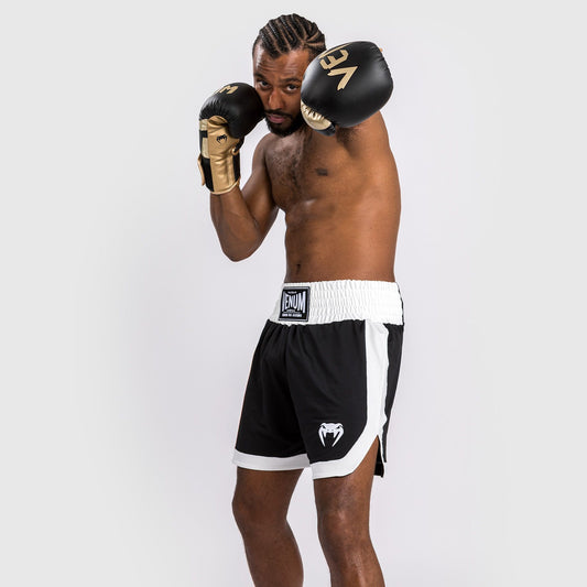 Venum Classic Boxing Shorts Black/White - The Fight Club