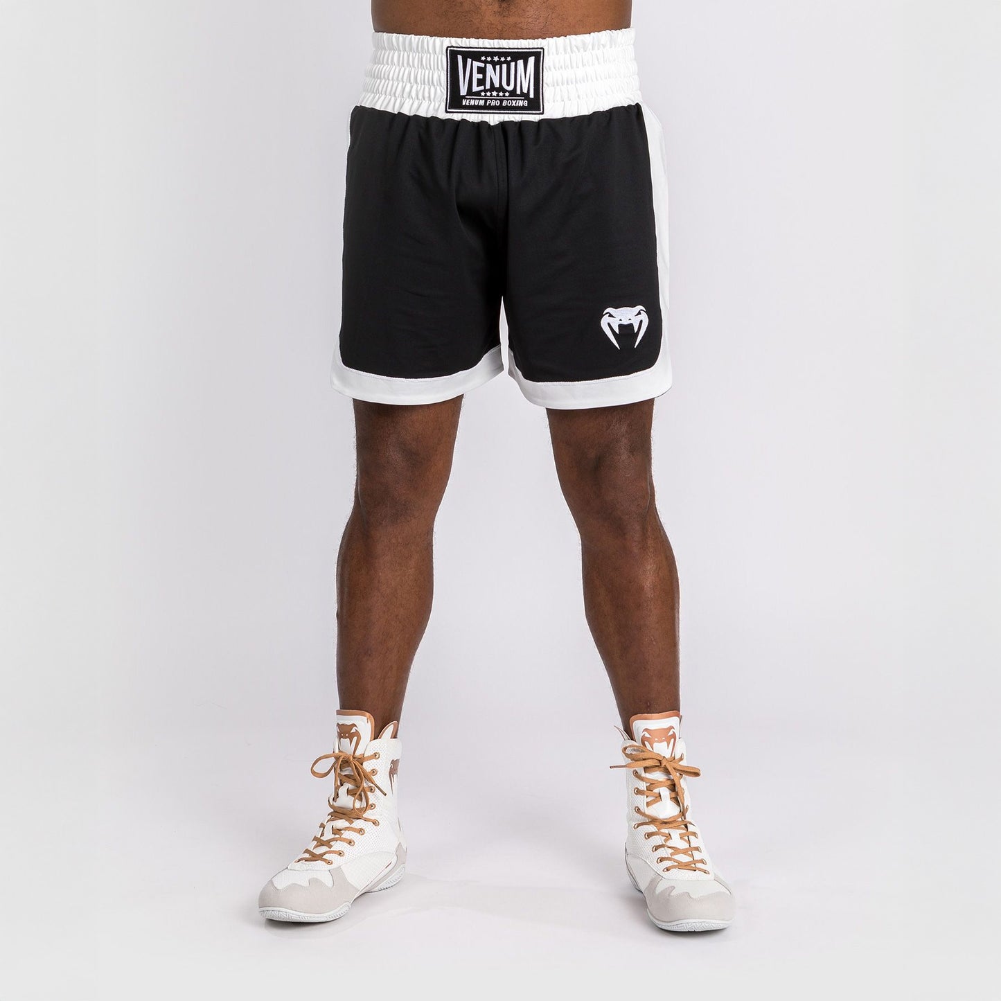 Venum Classic Boxing Shorts Black/White - The Fight Club