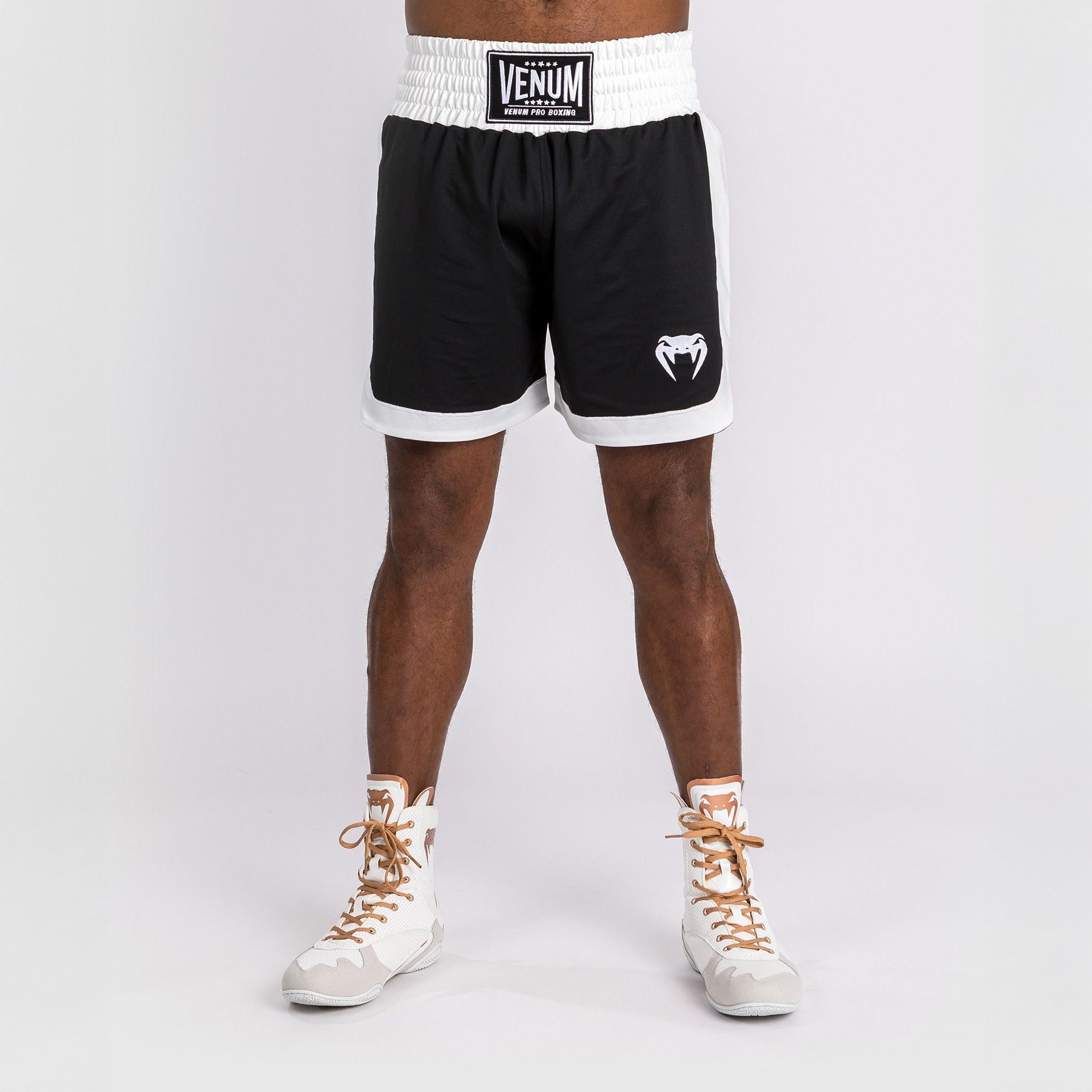 Venum Classic Boxing Shorts Black/White - The Fight Club