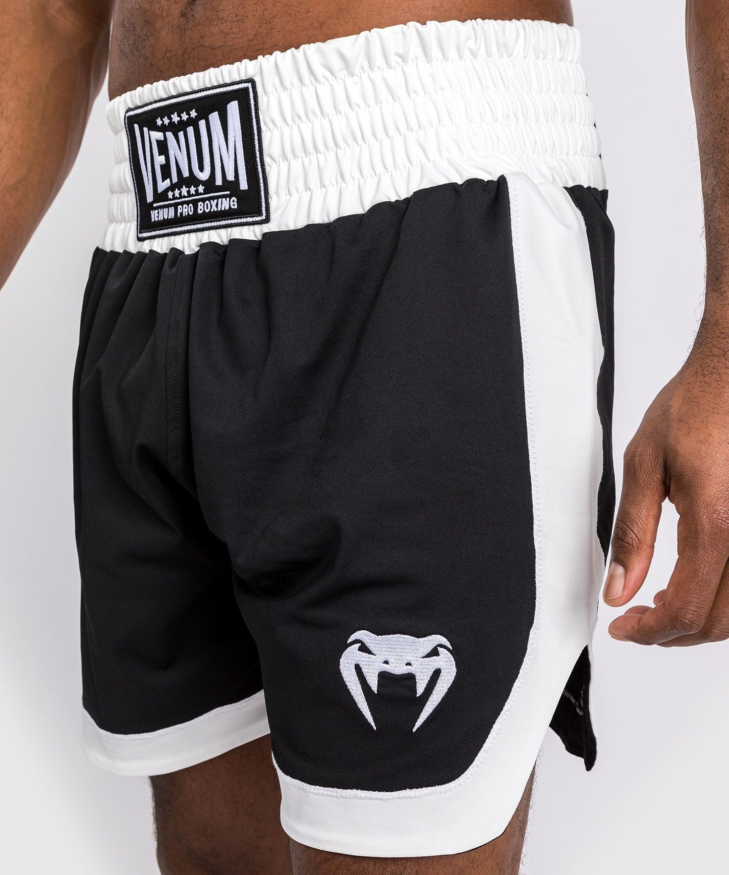 Venum Classic Boxing Shorts Black/White - The Fight Club