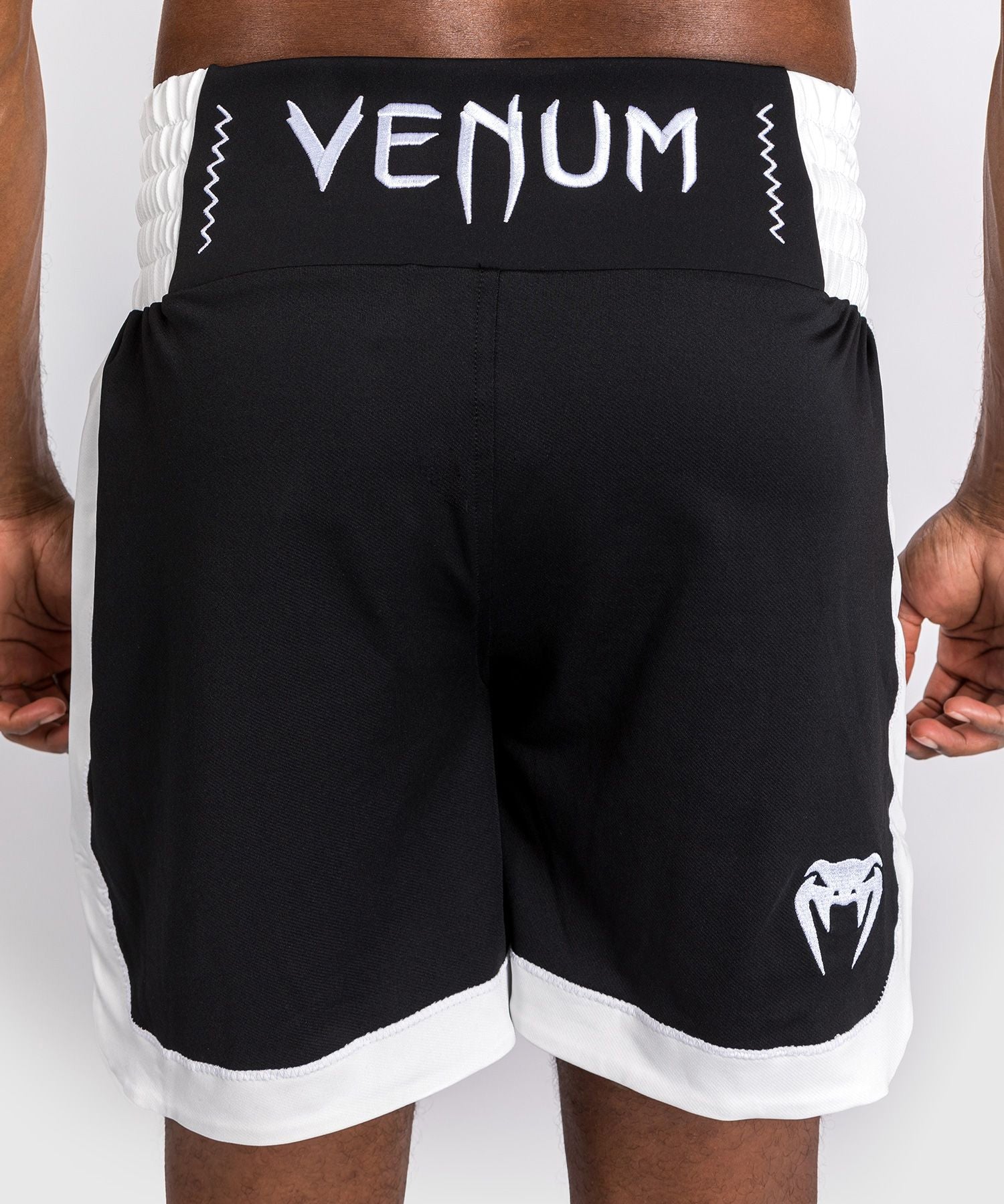 Venum Classic Boxing Shorts Black/White - The Fight Club