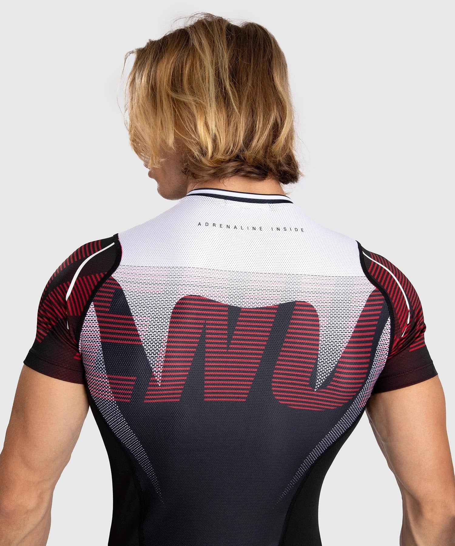 Venum Adrenaline Men's Short Sleeve Rash Guard - Red - The Fight Club