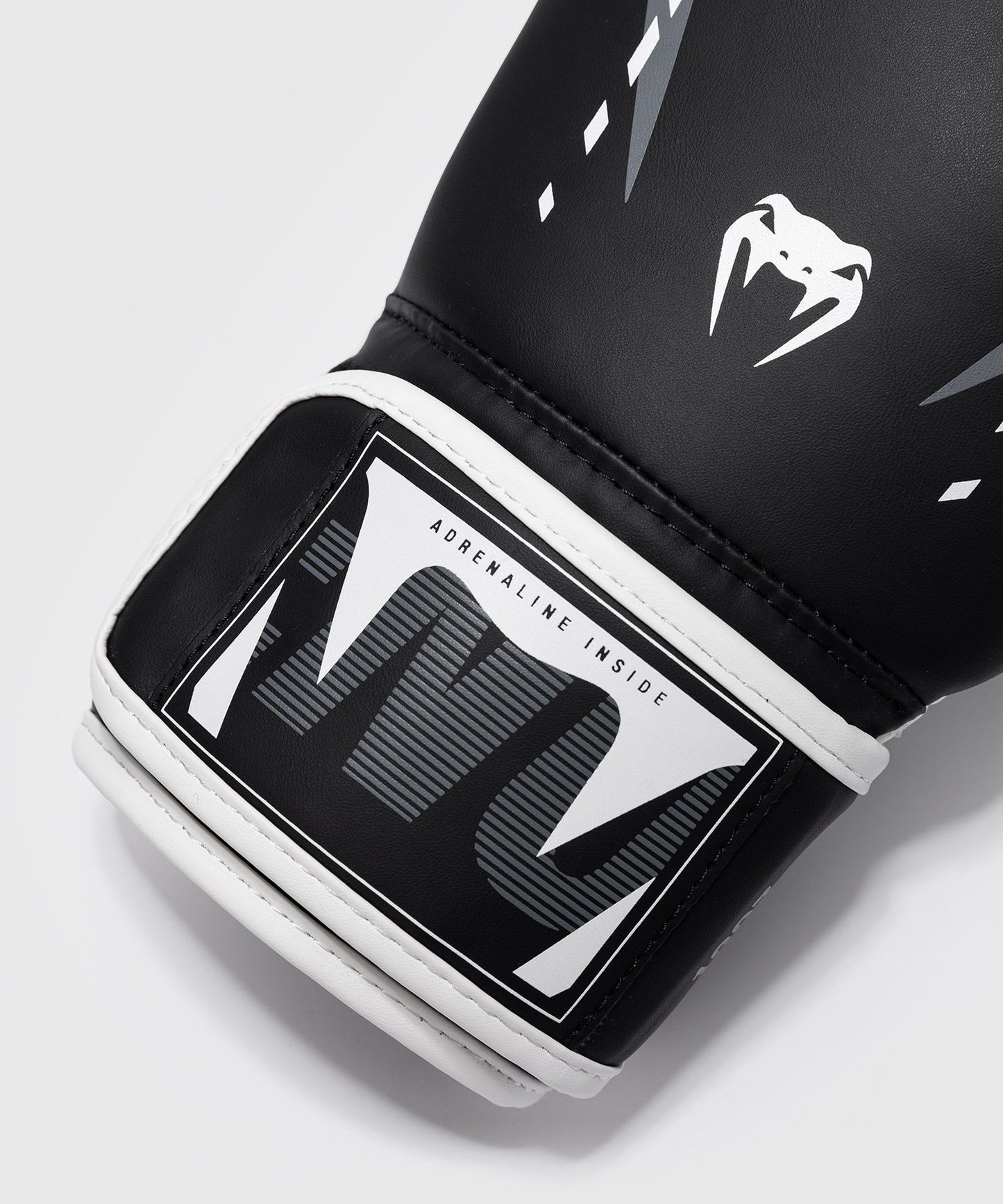 Venum Adrenaline Boxing Gloves Black/Silver Grey - The Fight Club